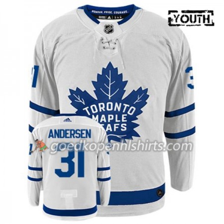 Toronto Maple Leafs FREDERIK ANDERSEN 31 Adidas Wit Authentic Shirt - Kinderen